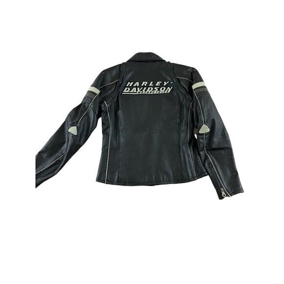 Harley Davidson Embroidered Leather Motorcycle Jacket - XS - Picture 1 of 13